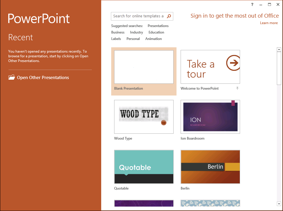 Microsoft PowerPoint's screenshot