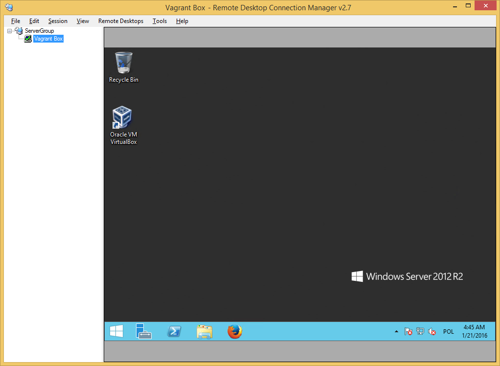Remote Desktop Connection Manager's screenshot