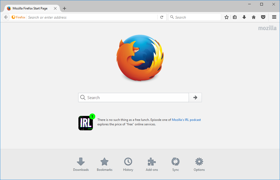 Firefox ESR 64-bit's screenshot