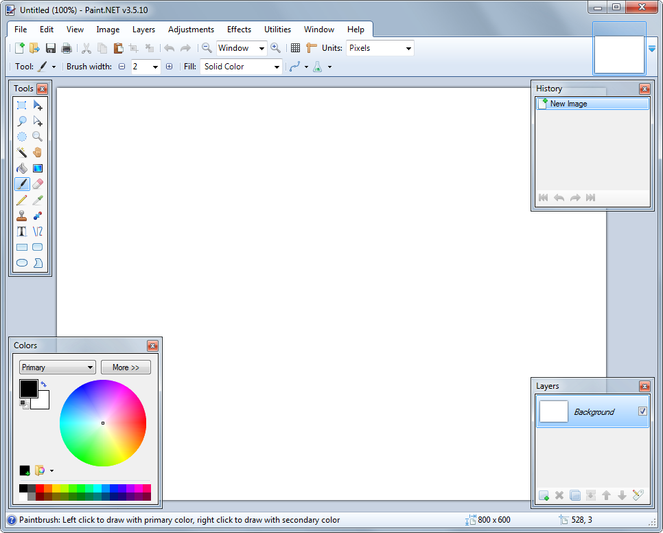Paint.NET's screenshot
