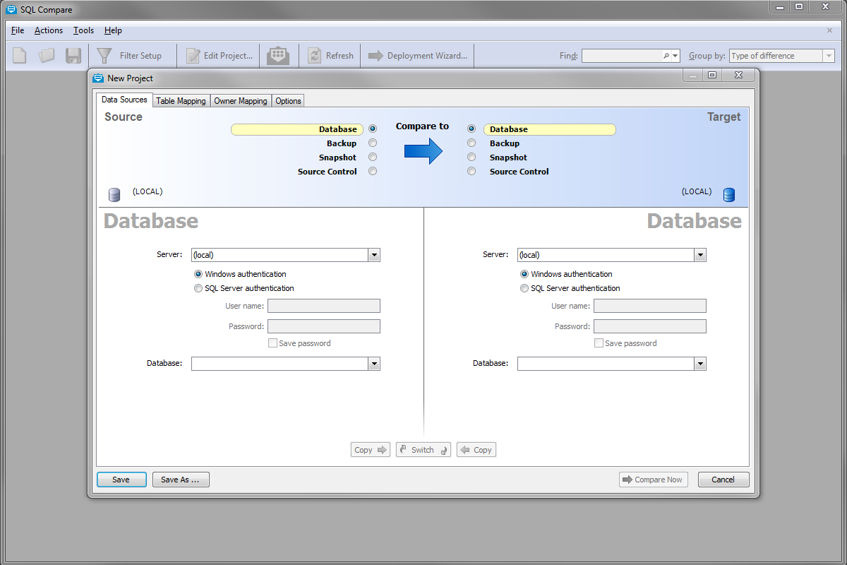 SQL Compare's screenshot