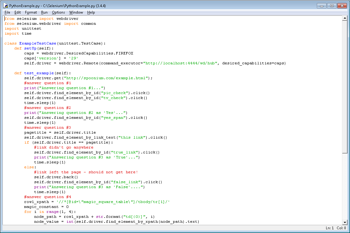 Python IDE's screenshot